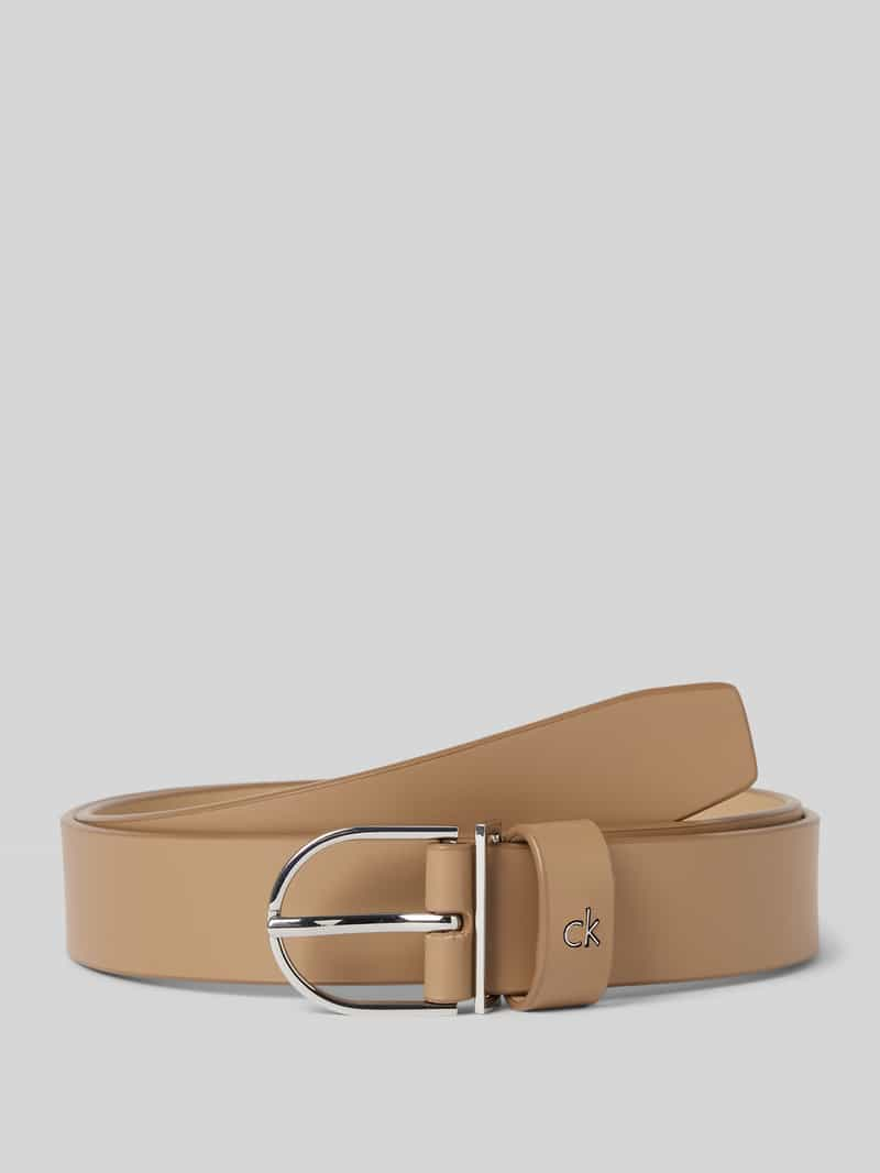 CK Calvin Klein Riem van buffelleer met doornsluiting