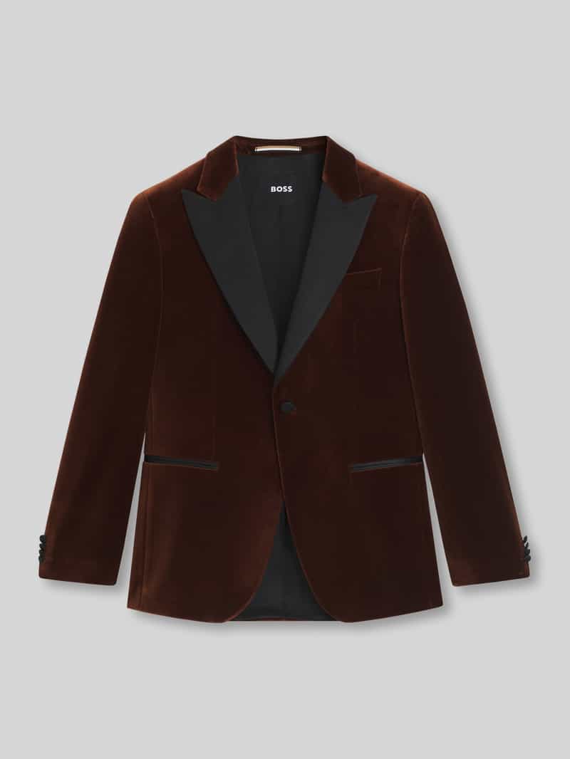 Boss Slim fit smokingjas van katoenfluweel model 'HUTSON'