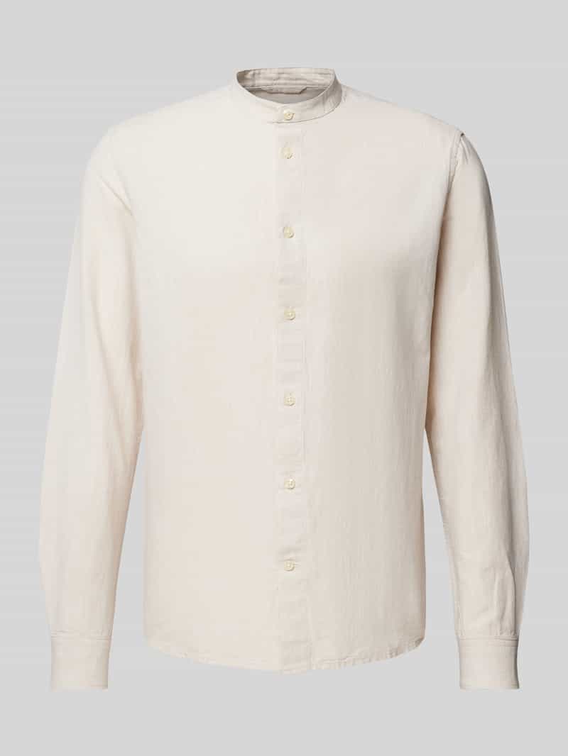 Knowledge Cotton Apparel Vrijetijdsoverhemd met opstaande kraag