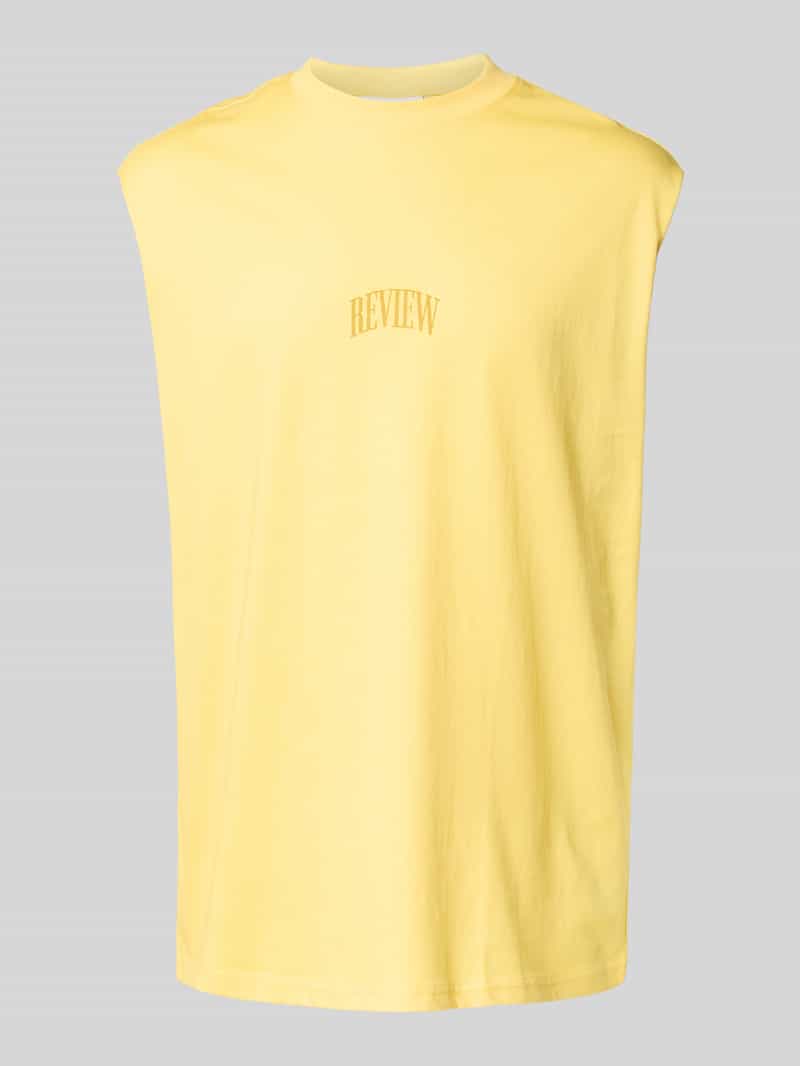 REVIEW Tanktop met labelprint