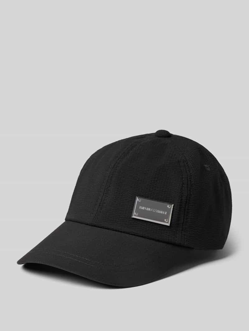 Emporio Armani Herren Basecap Mit Label-Applikation In Black Größe 1 