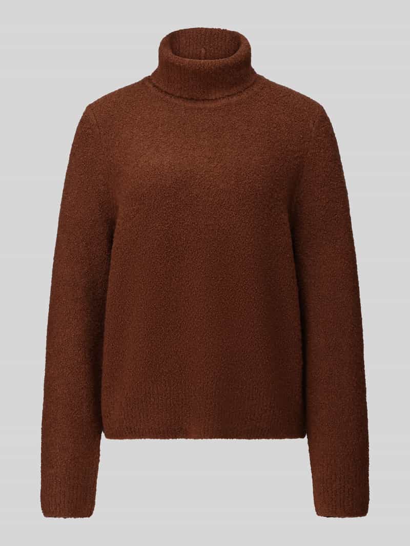 relaxed fit col-pullover uit mix van scheerwol en kasjmier model 'Febisana'