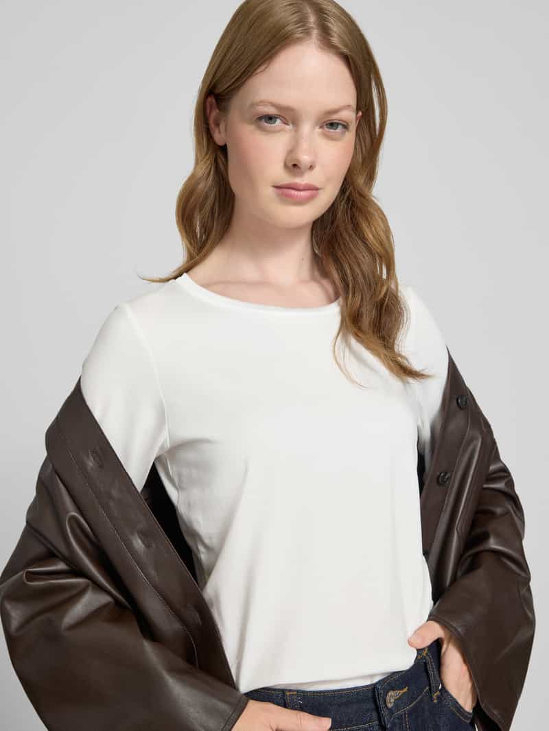 s.Oliver BLACK LABEL Regular fit T-shirt van katoenmix