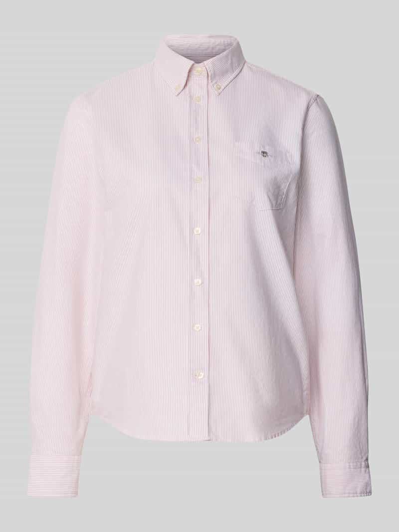 Gant Overhemdblouse met button-downkraag en sportmanchetten