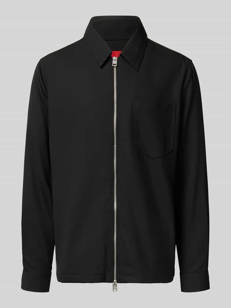 HUGO Regular fit overhemdjack met ritssluiting model 'ENASOZ'