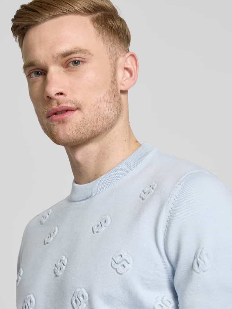 Boss Gebreide pullover met ronde hals model 'Bahelo'