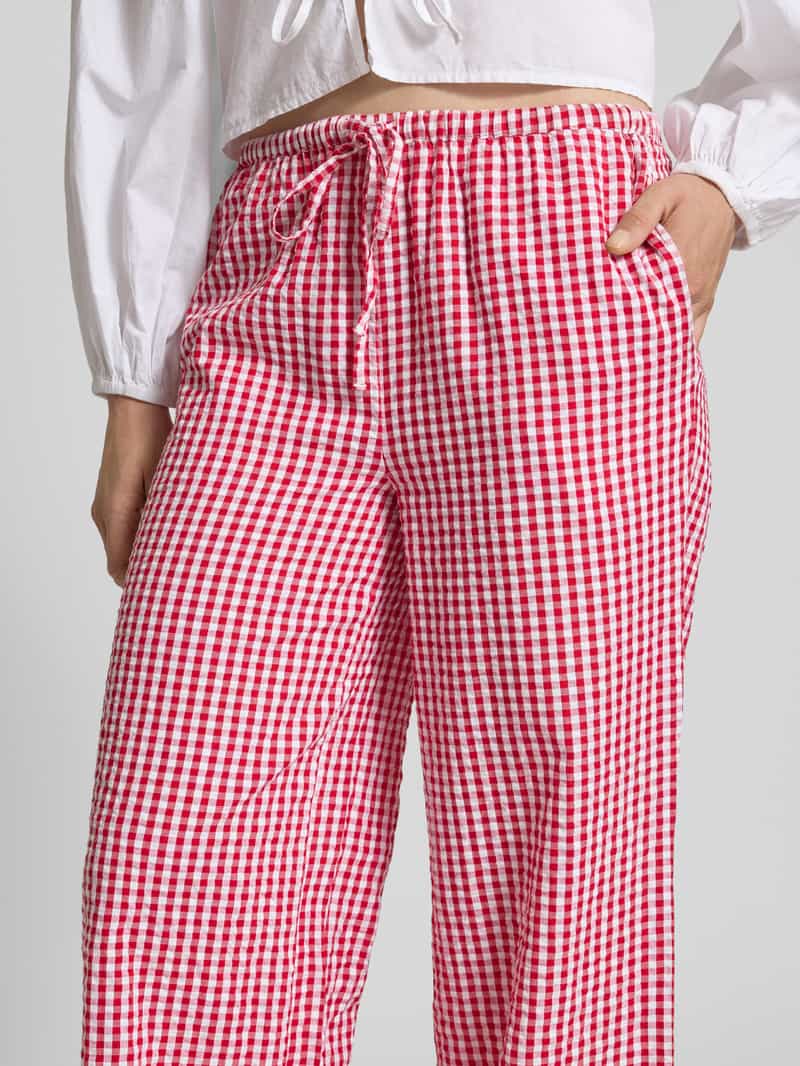 Gina Tricot Stoffen broek met wijde pijpen en elastische band