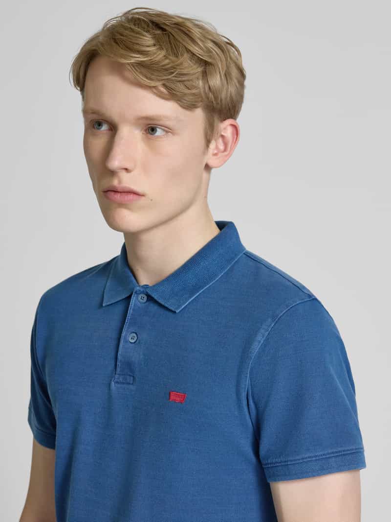 Levi's Slim fit poloshirt met labelstitching