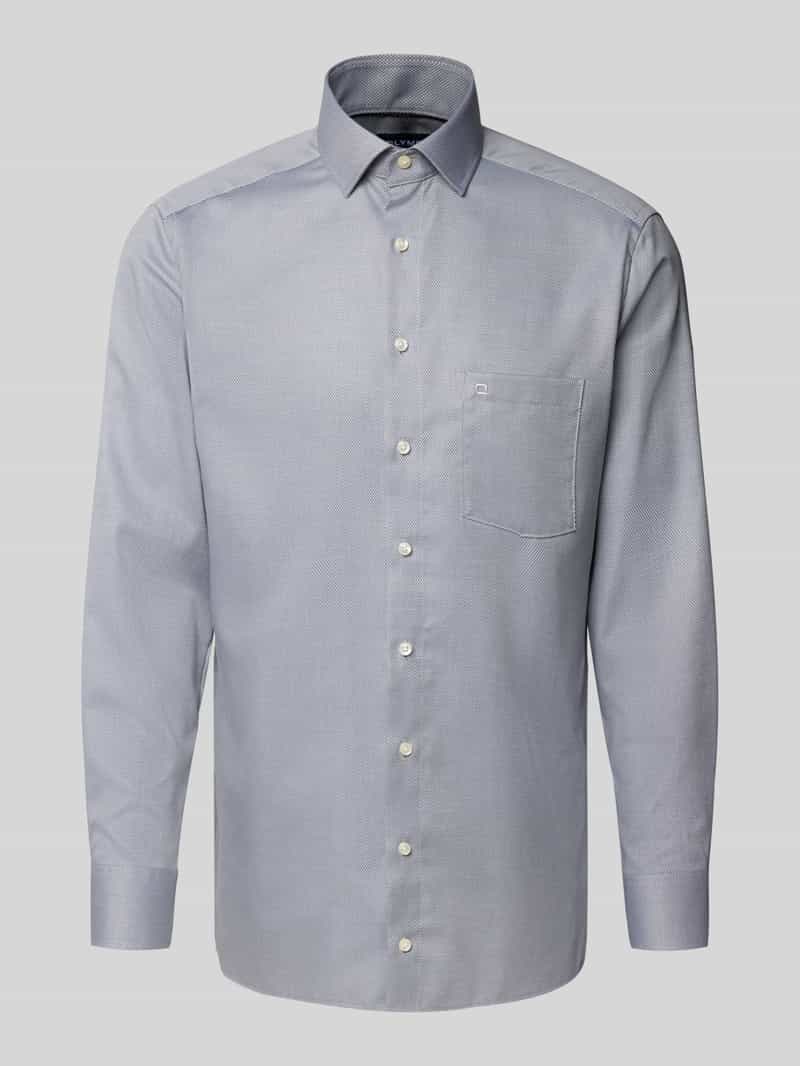 Olymp Super slim fit zakelijk overhemd met kentkraag