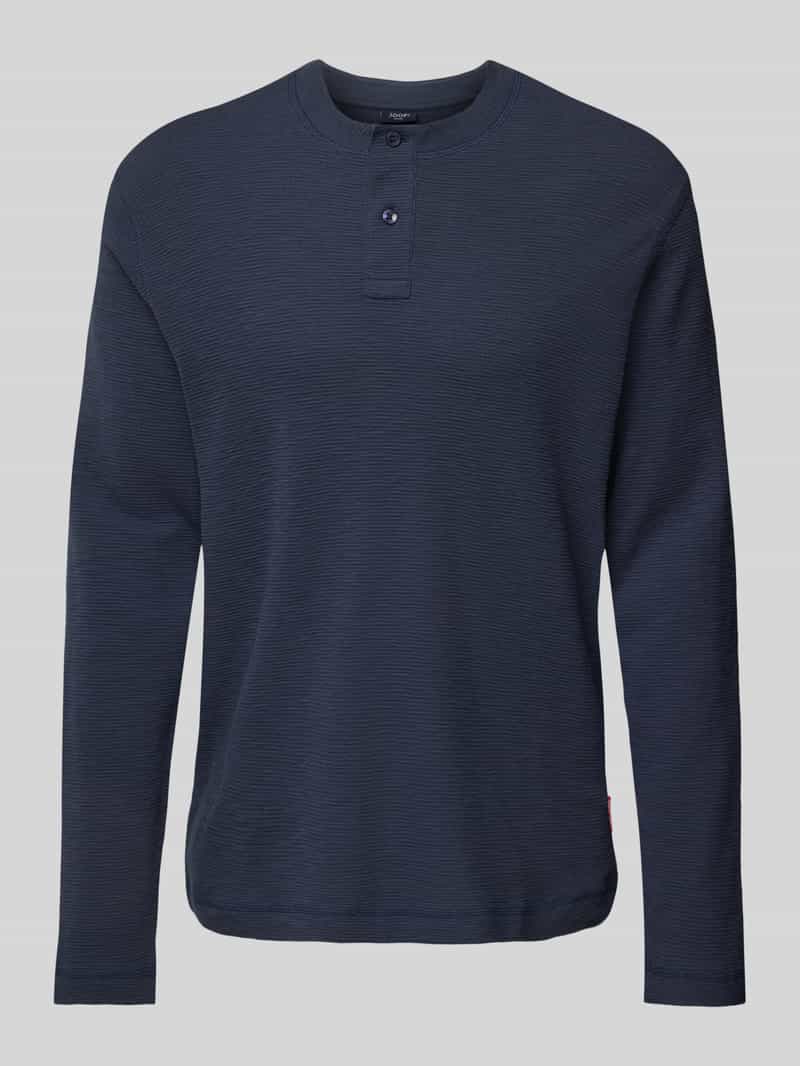 JOOP! JEANS Shirt met lange mouwen en geribde ronde hals model 'Iram'