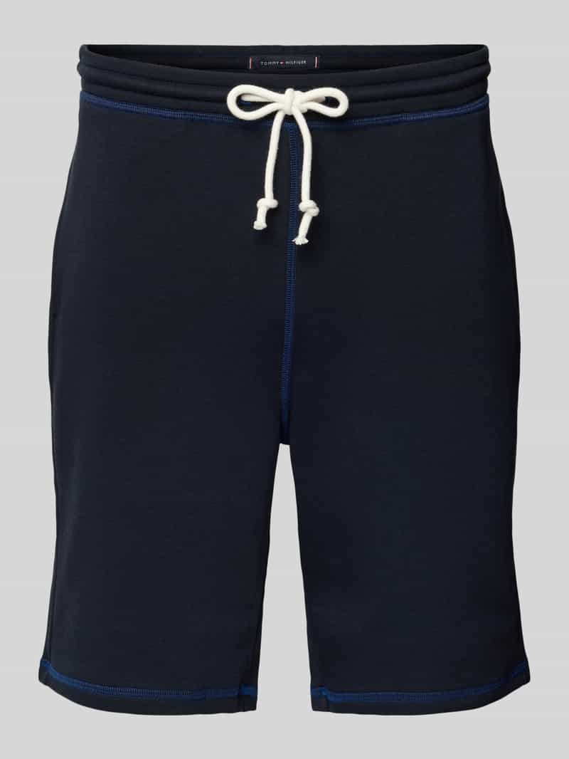 Tommy Hilfiger Regular fit korte loungebroek van katoenmix