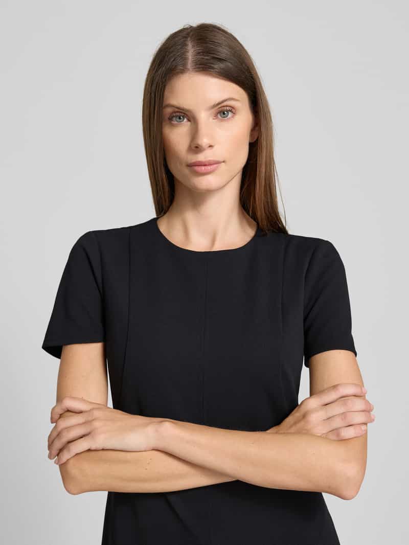Calvin Klein Womenswear Scuba fit T-shirtjurk met naadritssluiting model 'Flare'