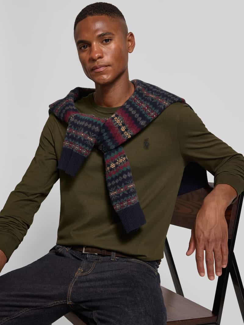 Polo Ralph Lauren Regular fit shirt met lange mouwen en logostitching model 'Jersey'