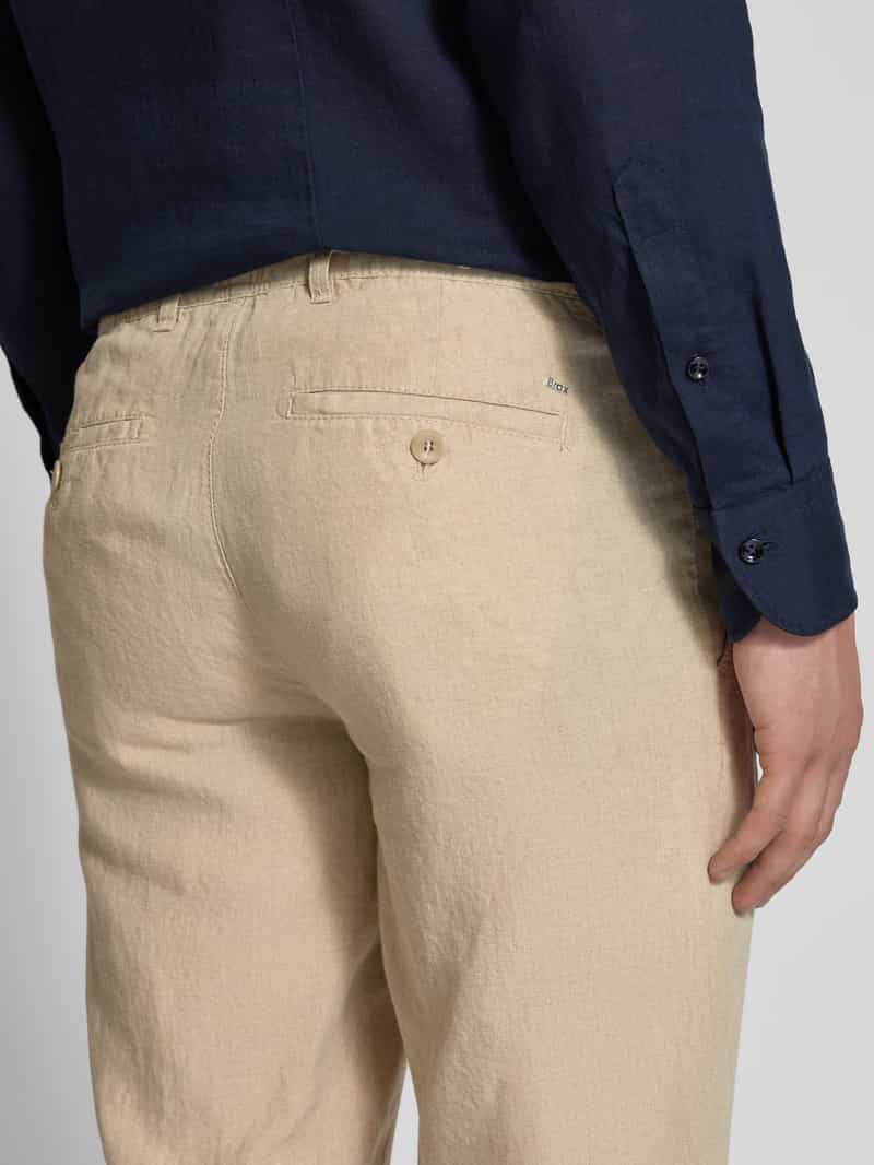 BRAX Linnen broek met tunnelkoord model "FABIO JOK"