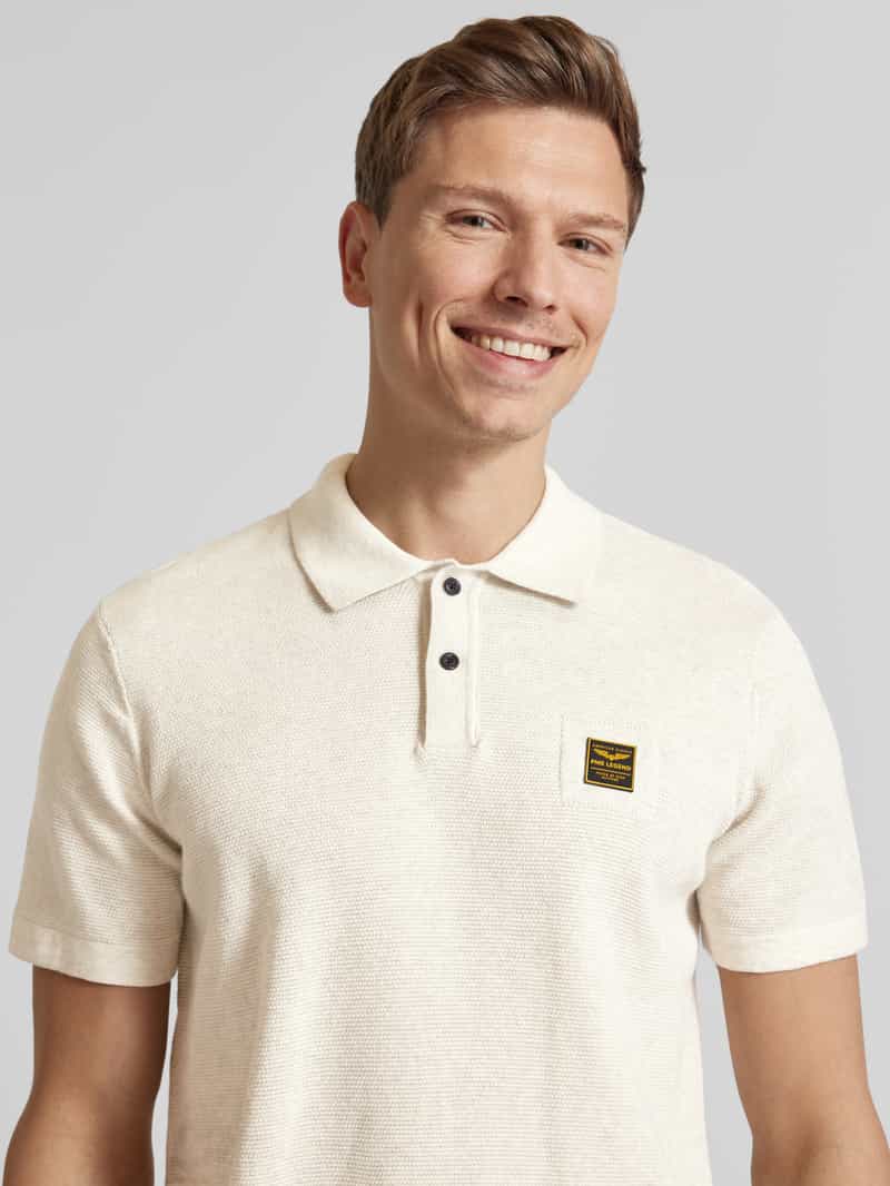 PME Legend Regular fit poloshirt met labelbadge