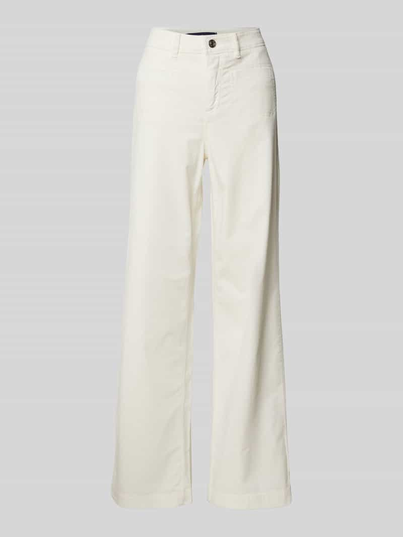 Gardeur Wide leg corduroy broek met achterzakken, model 'Feliza'