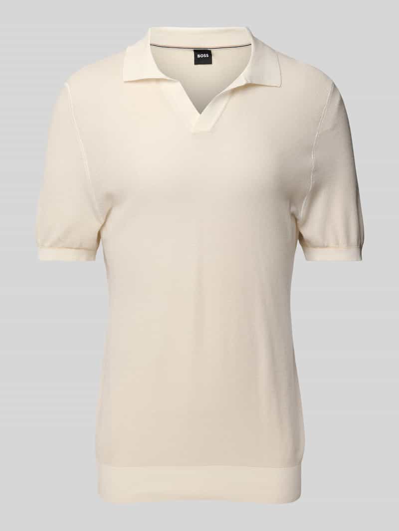 Boss Poloshirt met V-hals model 'Januluca'