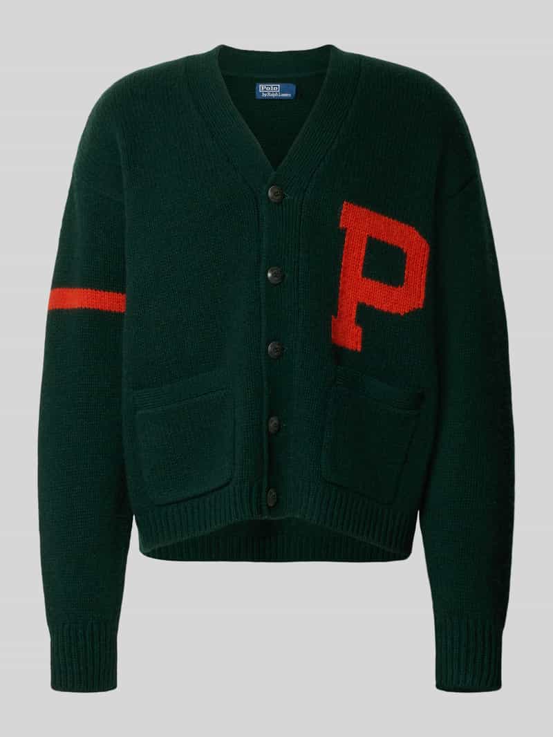 Polo Ralph Lauren Gebreid jack van pure wol met steekzakken