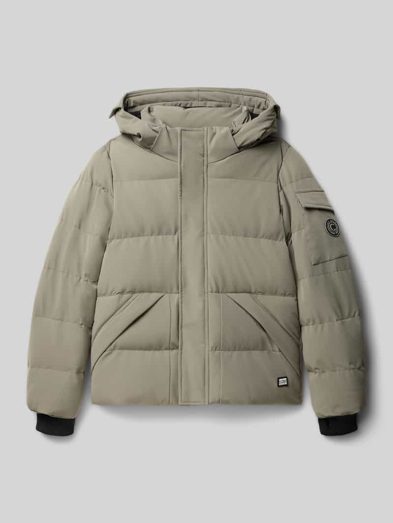 CARS JEANS Regular fit gewatteerd jack met logo-applicatie model 'Camden'