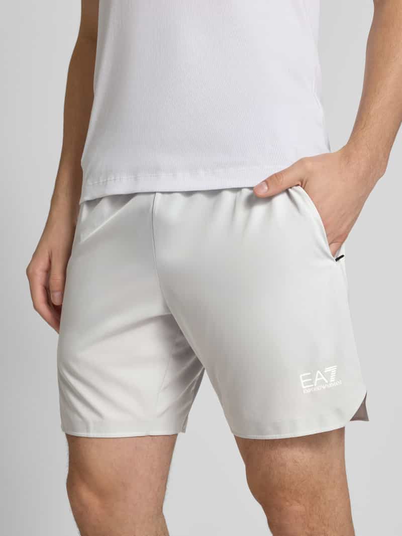 EA7 Emporio Armani Loose fit sweatshorts met labelprint model 'VENTUS'