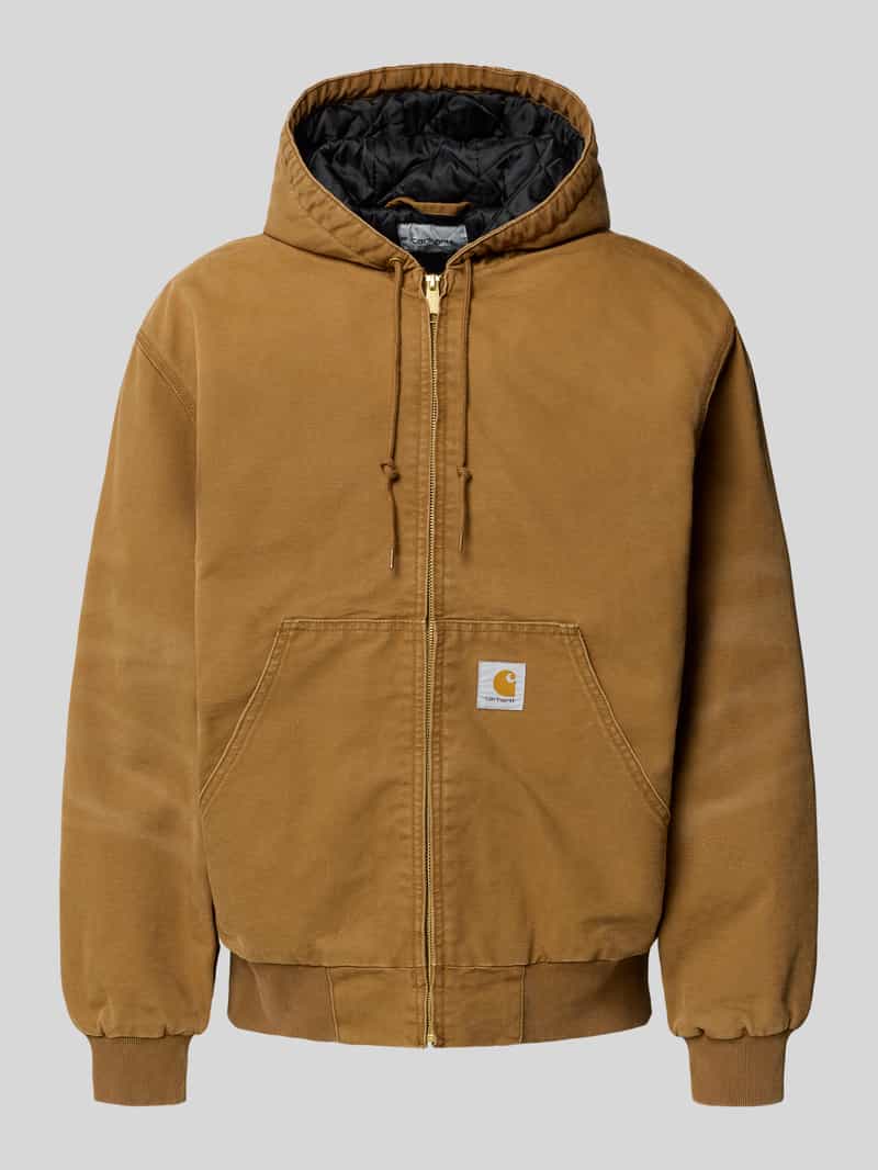 Carhartt Work In Progress Jack met kangoeroezak en labeldetail