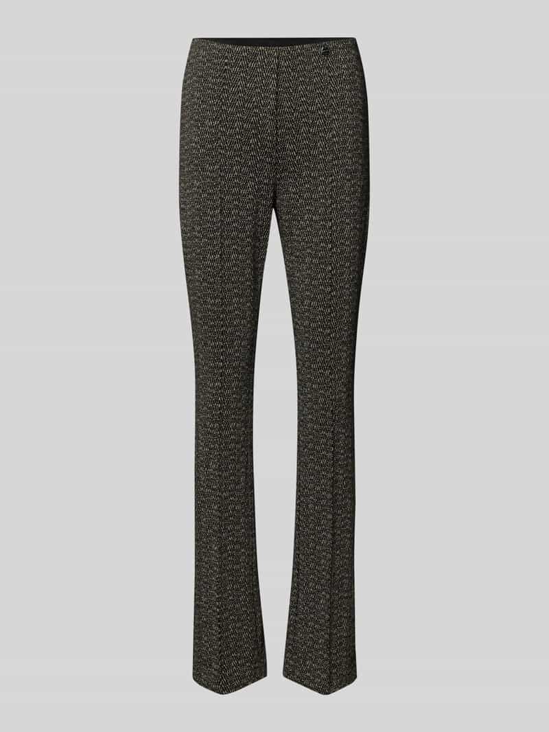 Marc Cain Bootcut stoffen broek met persplooien model 'FREDERICA'