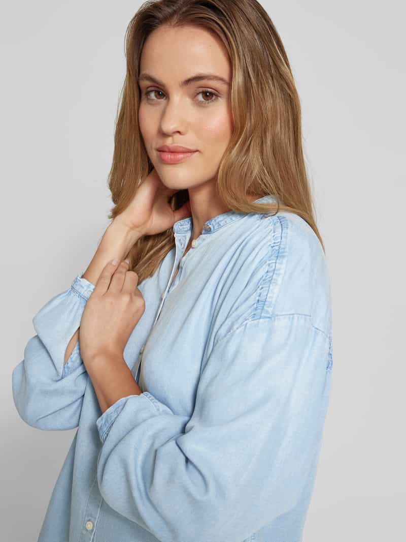 Boss Orange Regular fit jeansblouse met opstaande kraag model 'Bizzan'