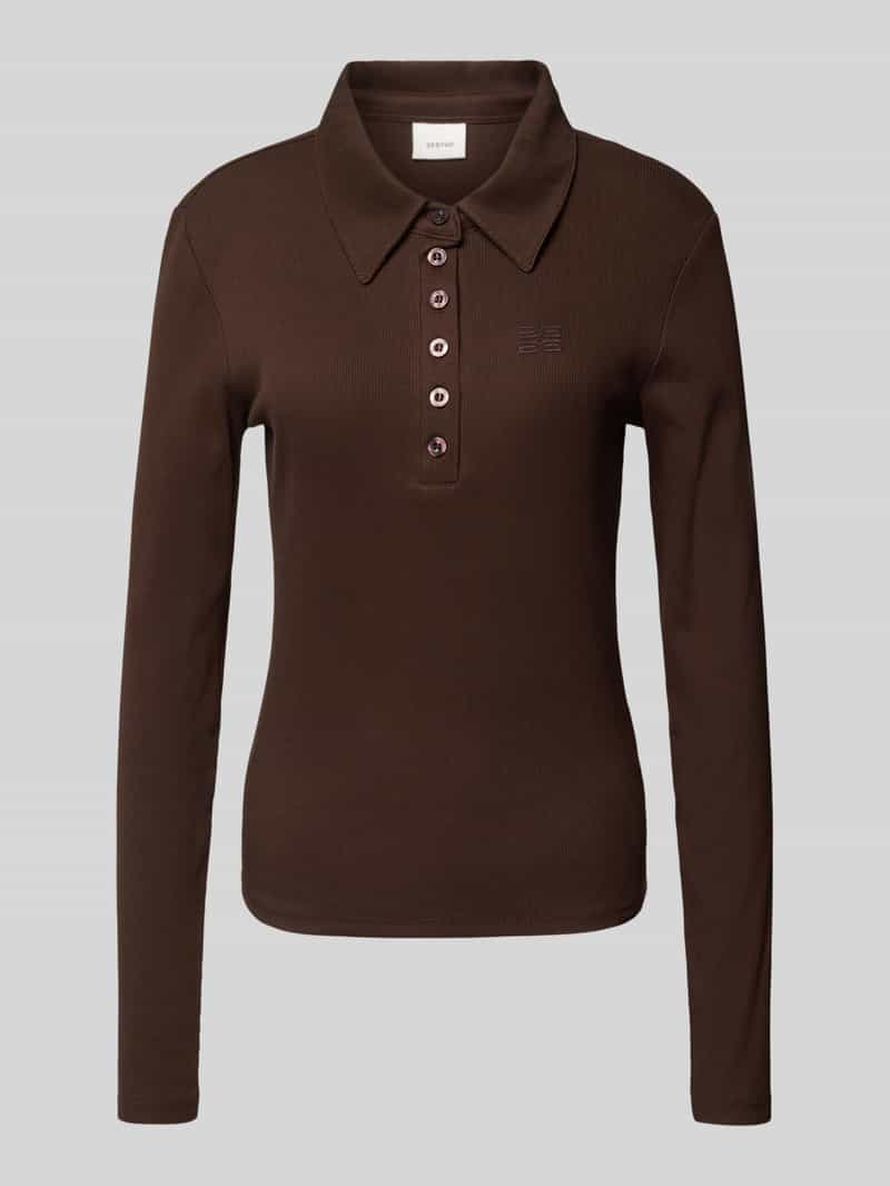 Gestuz Shirt met lange mouwen en polokraag model 'drew'