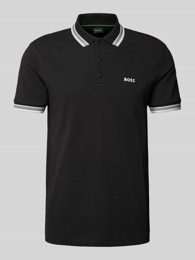 Regular fit poloshirt met labelstitching, model 'Paddy'