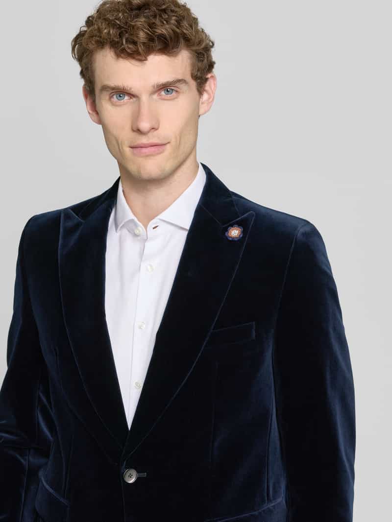 CG Club of Gents Slim fit 2-knoops colbert van fluweel model 'Prince'