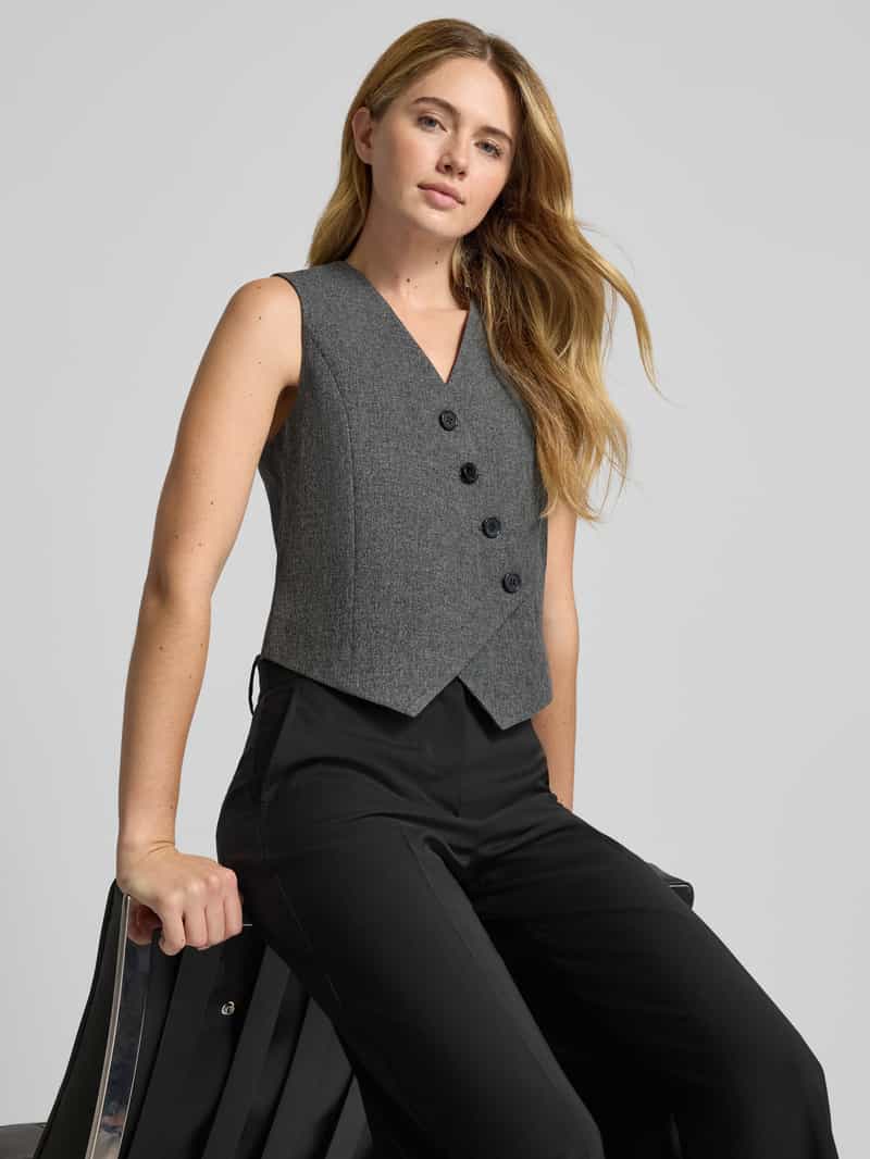 b.Young Regular fit gilet van viscosemix model 'Etona'