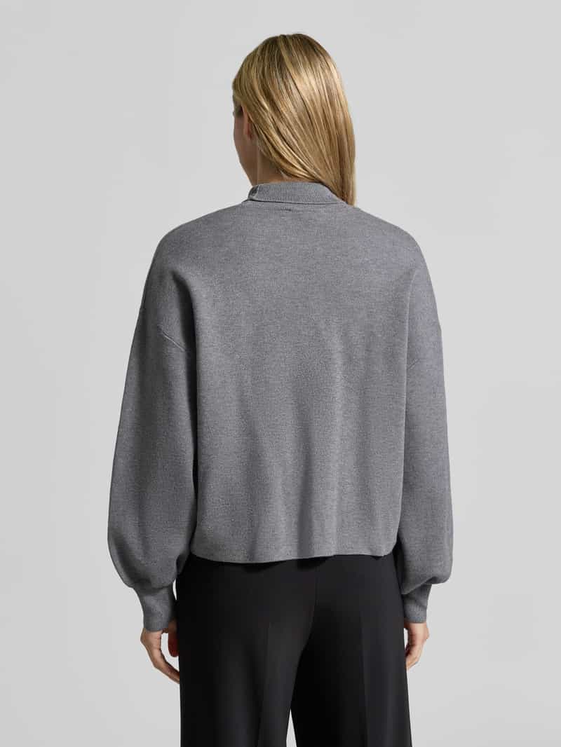 MSCH Copenhagen oversized fit gebreide pullover van viscosemix model 'Mercy East' grijs, foto 2