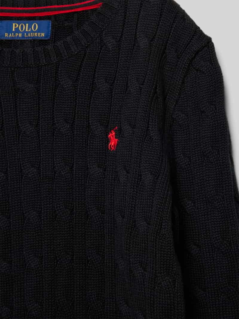 Polo Ralph Lauren Teens Gebreide pullover met kabelpatroon en logostitching