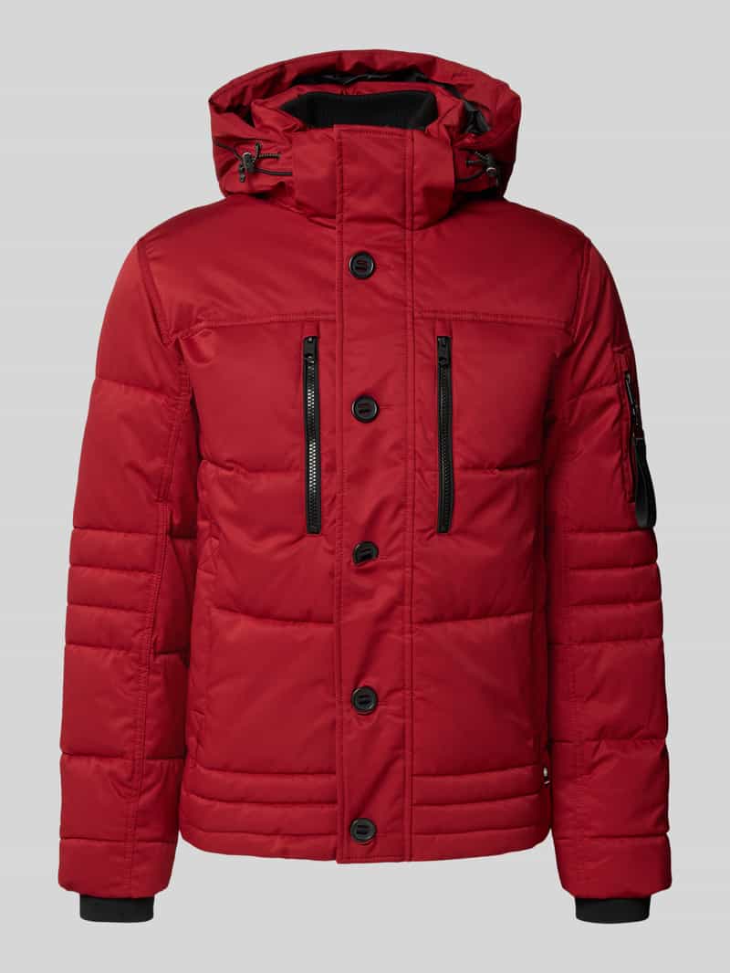 Tom Tailor Gewatteerd regular fit jack met afneembare capuchon