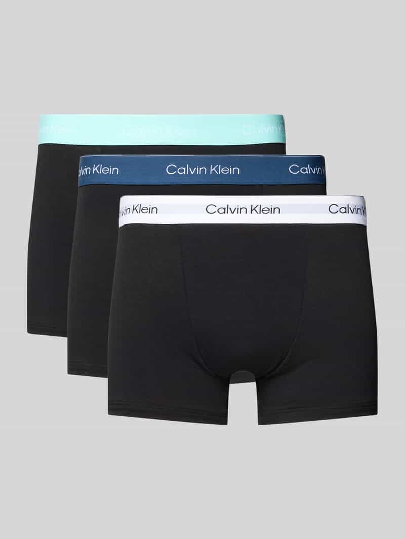 Calvin Klein Underwear Boxershort met logostitching in een set van 3 stuks model 'Relaxed'