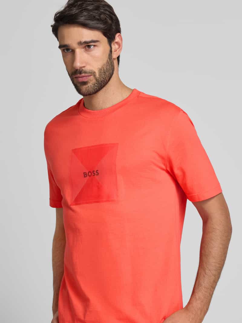 BOSS Green T-shirt met labelprint