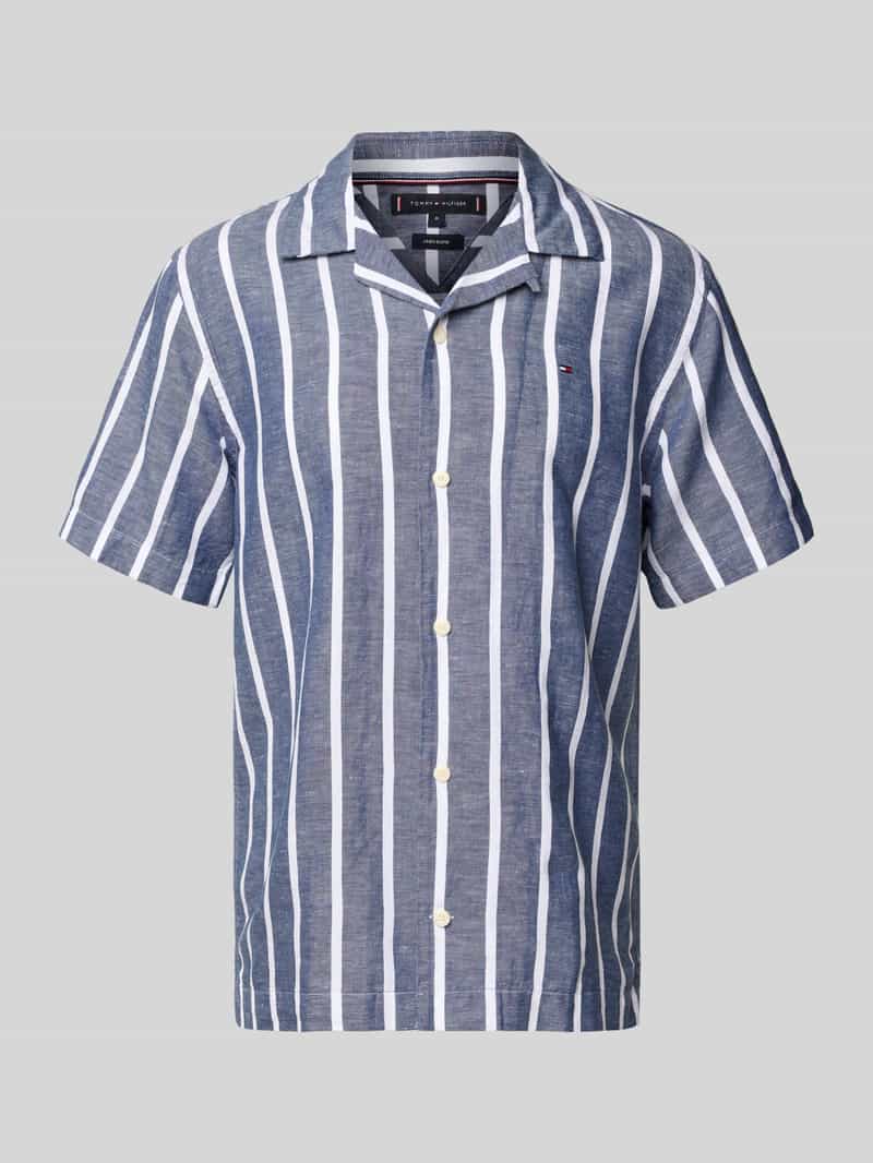 Tommy Hilfiger Regular fit vrijetijdsoverhemd van een mix van katoen en linnen