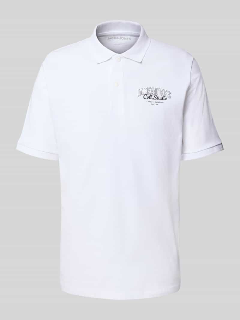 jack & jones Regular fit poloshirt met knoopsluiting model 'MAKOTO'