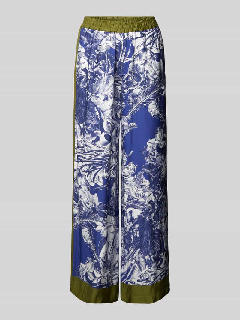 Emily Van den Bergh Wide fit stoffen broek met elastische band