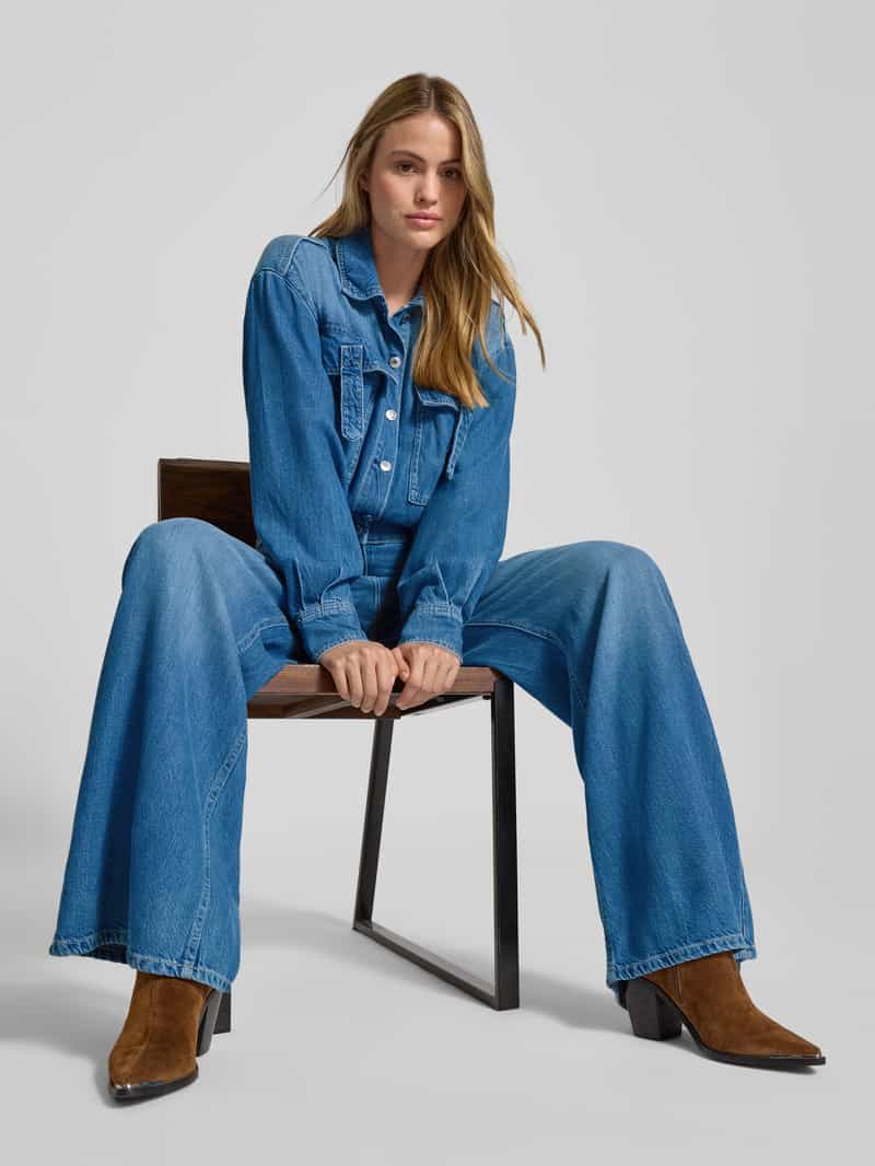 Guess Jumpsuit in denimlook met borstzakken