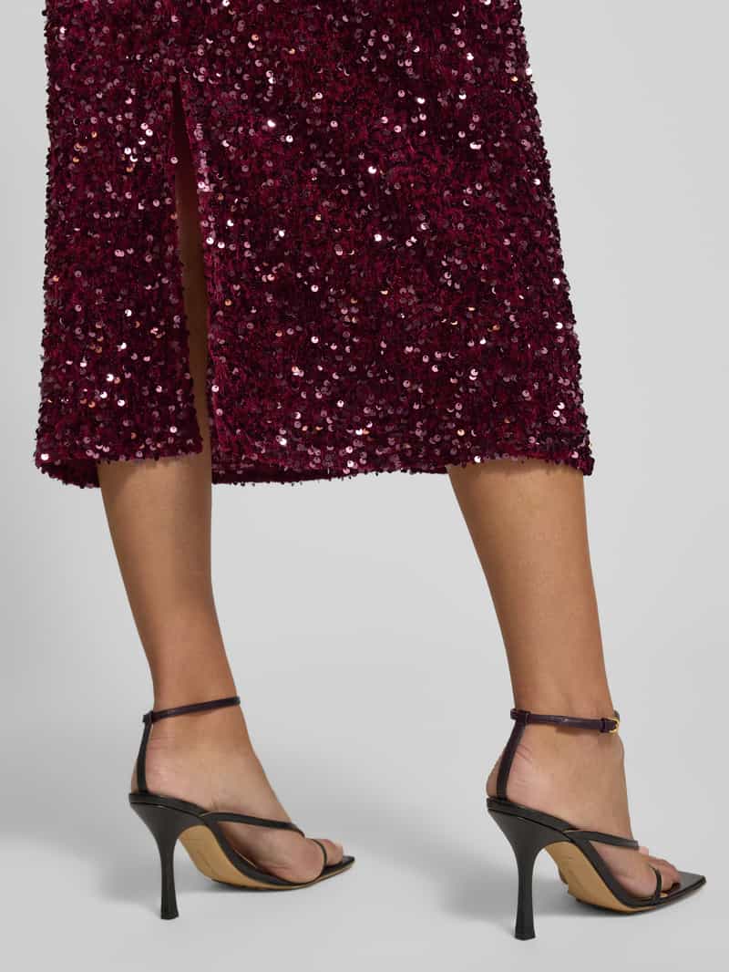 Vila High waist midirok met pailletten model 'FAITH'