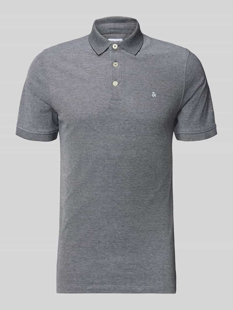 jack & jones Regular fit poloshirt met labelstitching model 'PAULOS'