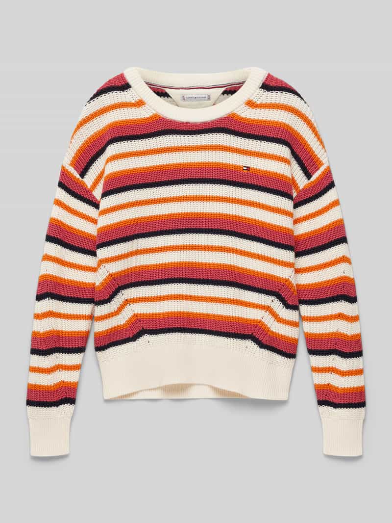 Tommy Hilfiger Teens Gebreide pullover met ribboorden