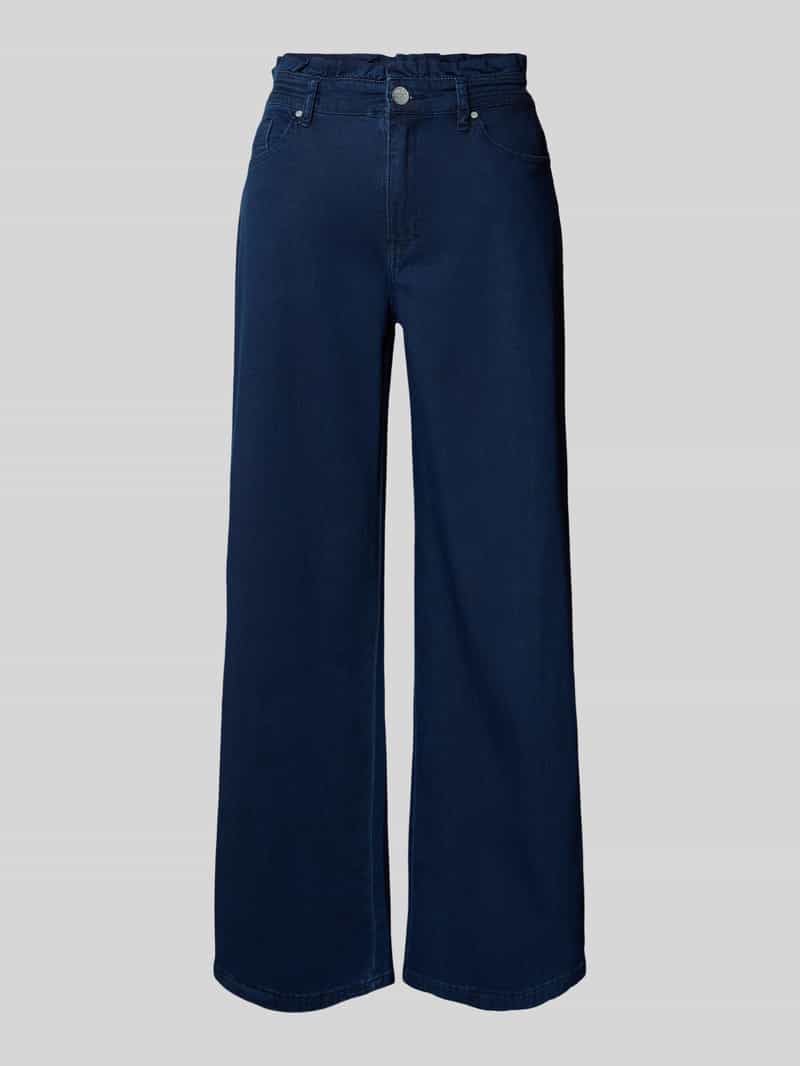 Buena Vista Wide leg jeans met ruches
