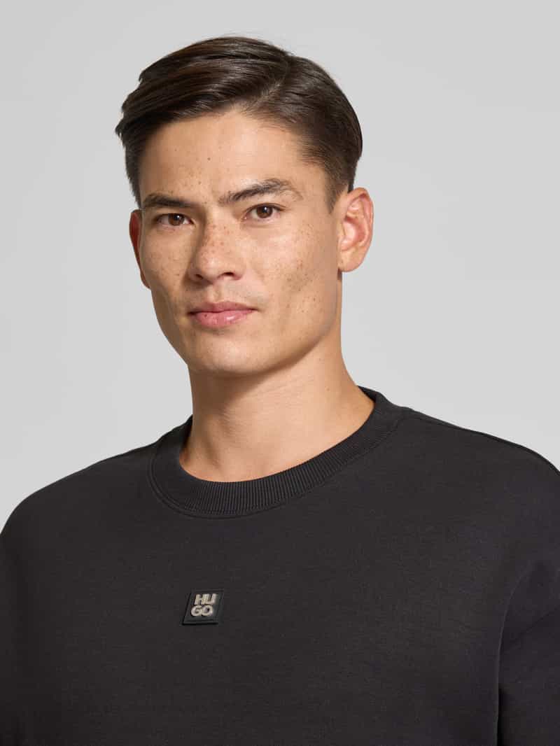 HUGO Regular fit sweatshirt van katoenmix model 'DETTIL'