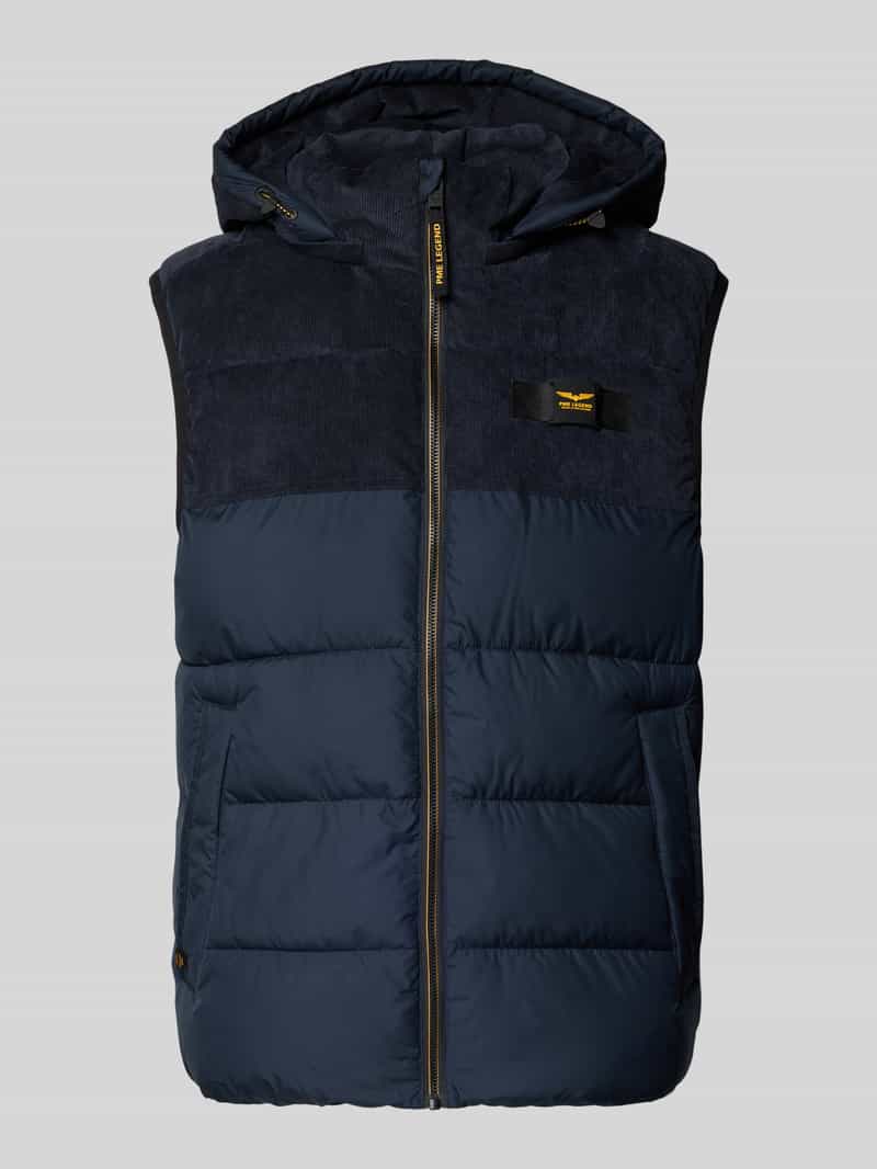 PME Legend Regular fit bodywarmer met logo-applicatie model 'Gobbler'