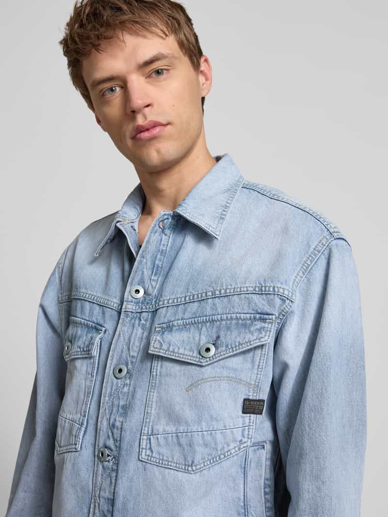 G-Star Raw Jeansjack met opgestikte klepzakken op de borst model 'Dakota'