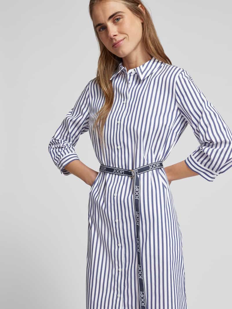 Joop! Knielange jurk met tailleriem model 'Dominique'
