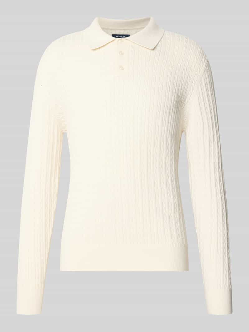 MCNEAL Gebreide pullover met polokraag en korte knoopsluiting