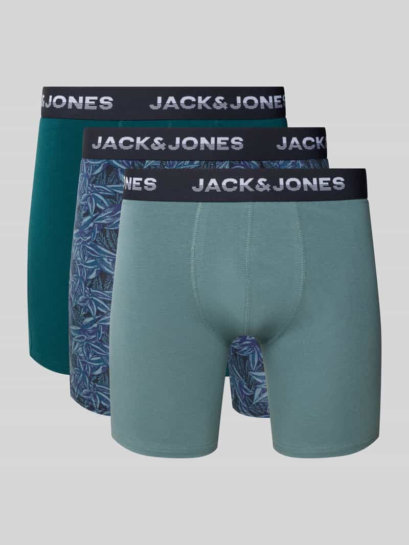 jack & jones Boxershort met logostitching in een set van 3 stuks model 'Maxwell'